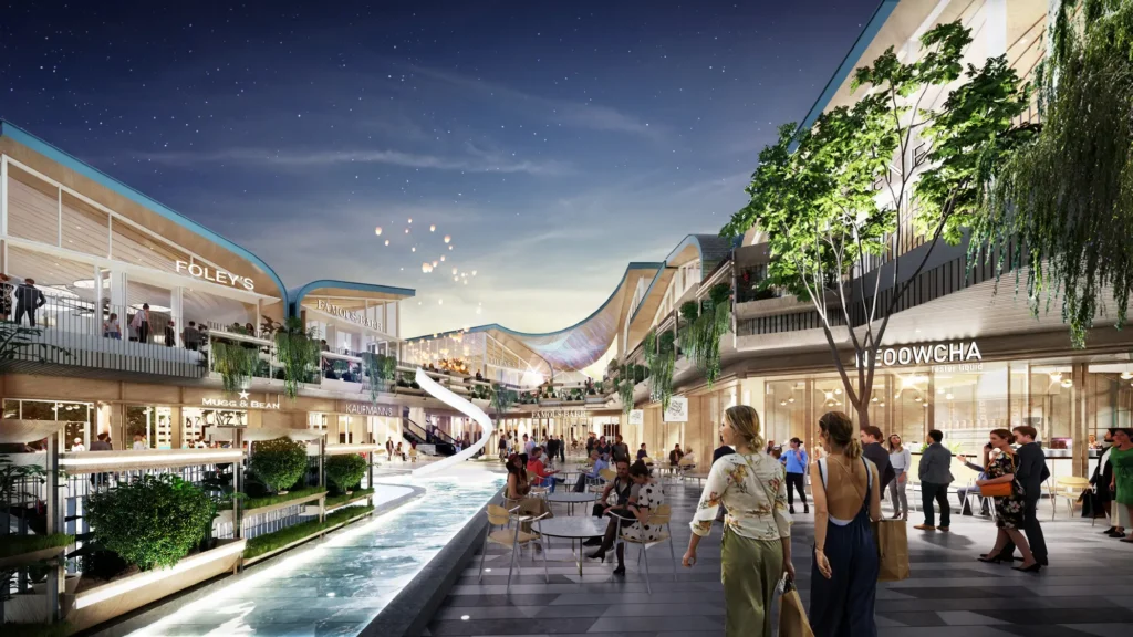 Open Street Retail project blue roofs in wuhan china